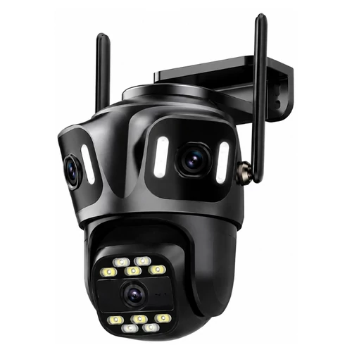 360°-os, többobjektíves WiFi biztonsági kamera hang- és fényriasztással KL26-1015