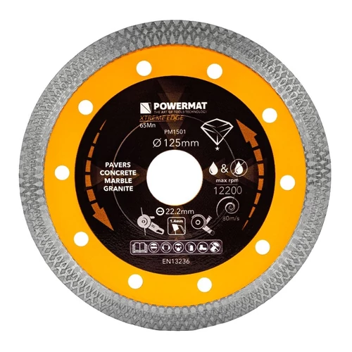 Powermat Extreme Edge gyémánt vágótárcsa 125 mm PM1501