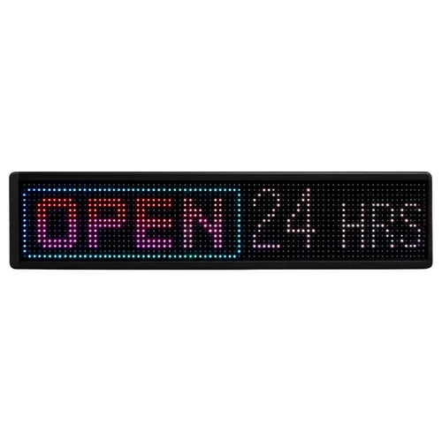 Programozható LED fénycsík és futófényes reklámtábla 90x19 11538