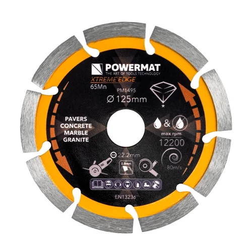 POWERMAT Extreme Edge gyémánt vágótárcsa – 125 mm PM1495