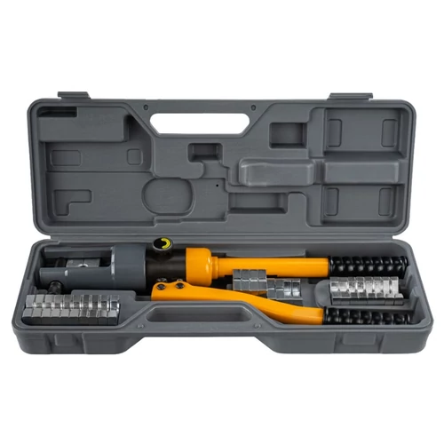 Powermat hidraulikus kábelprés 6–300 mm², 12 tonnás préserővel, 14 préspofával PM1468
