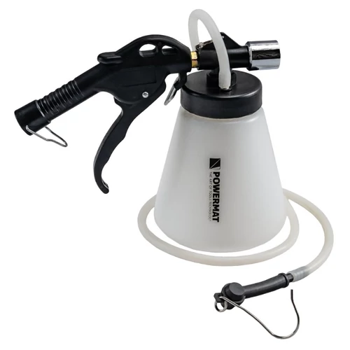 Powermat pneumatikus féklégtelenítő készlet – 90–120 PSI, 0,71 és 1 literes tartállyal PM1595