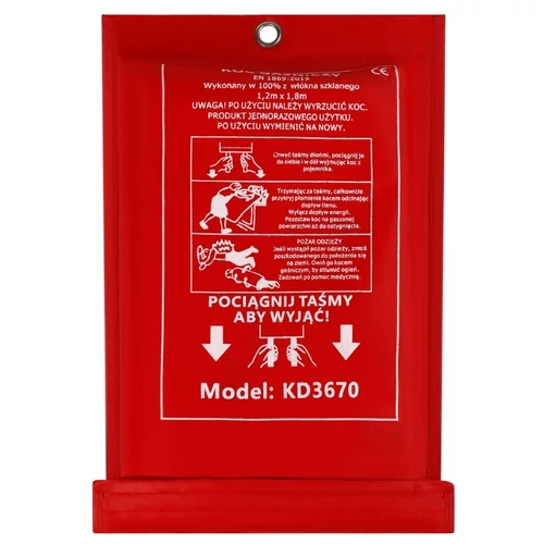 Kraft&Dele tűzoltó takaró 1,2 × 1,8 m – üvegszálas – KD3670