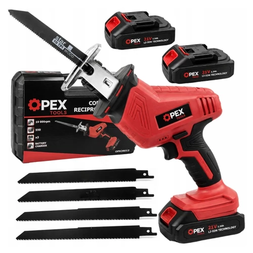 OPEX Tools OPX28013 akkumulátoros szablyafűrész 21 V, 2 akkumulátorral 28013