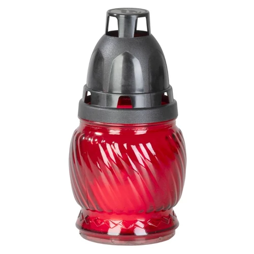 Piros üvegmécses sírra, 6–8 órás égési idő, 13 cm 2173245