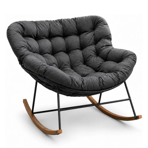 LOUNGE hintaszék puha párnázott ülőfelülettel – grafit KR42