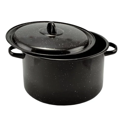 Perfect Home Zománcozott Lábas fedővel 30 cm 10,5 liter fekete 10391