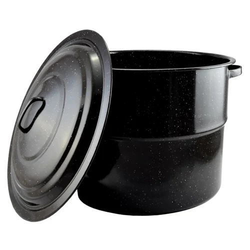 Perfect Home Zománcozott Lábas fedővel 45 cm 31,5 liter fekete 10393
