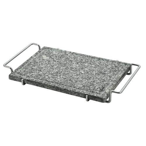GRANIT L gránit grilllap vájattal és tartókerettel, 30 × 20 × 1,65 cm 14070
