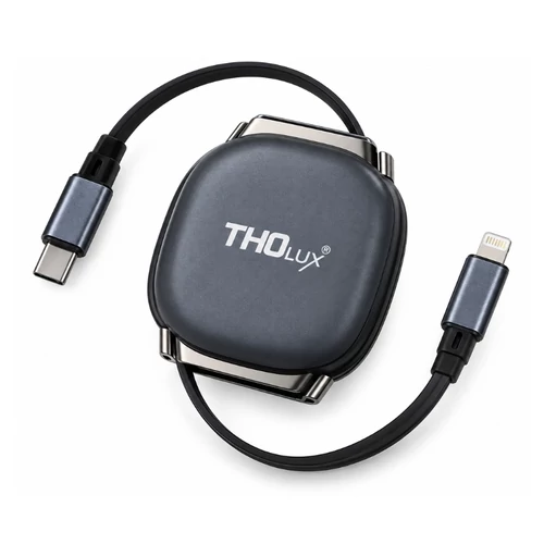 THOlux teleszkópos USB-C – Lightning adat- és töltőkábel, 27W, 1 m TL-46