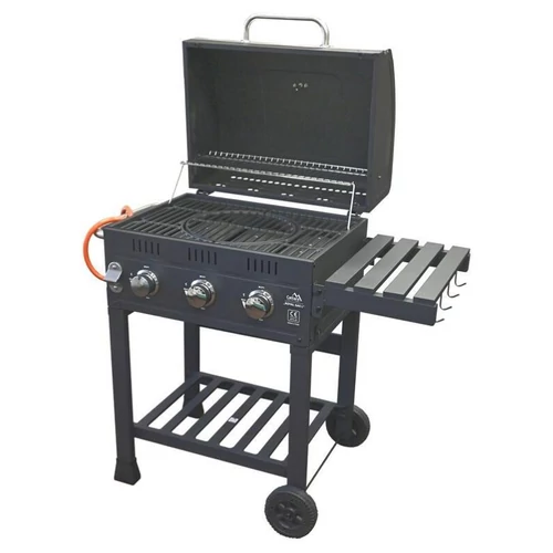ROYAL GAS L gázgrill – 3 égőfej, 10,5 kW, öntöttvas grillráccsal 14105