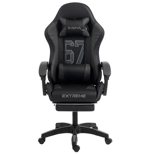Kényelmes gamer szék lábtartóval – 150 kg teherbírással KO55CZ