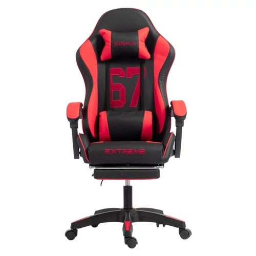 Kényelmes gamer szék kihúzható lábtartóval – 150 kg teherbírás KO55CZE