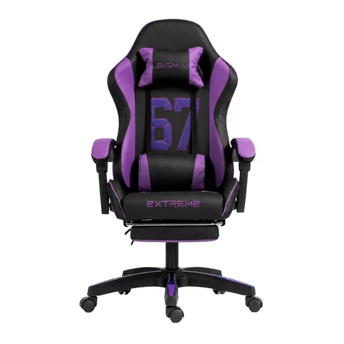 Kényelmes gamer szék lábtartóval – 150 kg teherbírás KO55FIO