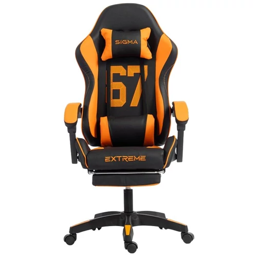 Kényelmes gamer szék kihúzható lábtartóval – 150 kg teherbírással KO55POM