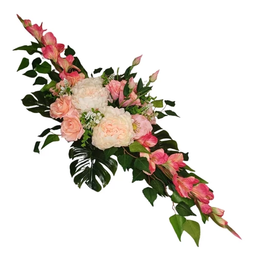 Elegáns sírdísz művirágokból – 100 × 48 × 25 cm 13M7181WQG