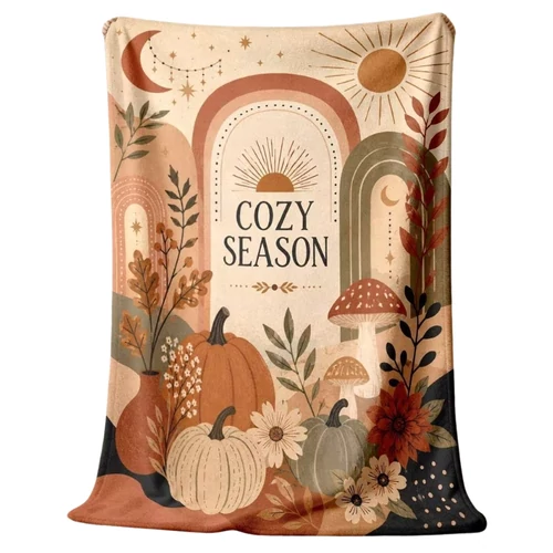 „Cozy Season” őszi mintás pléd 76 × 100 cm 25MWW62442