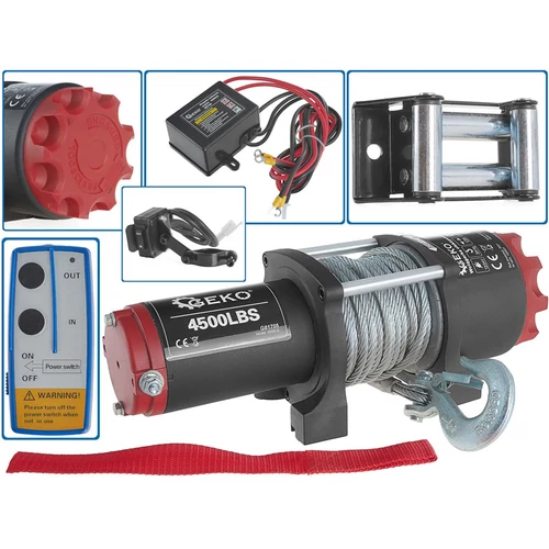 Geko elektromos csörlő 2041 kg 12V G81705