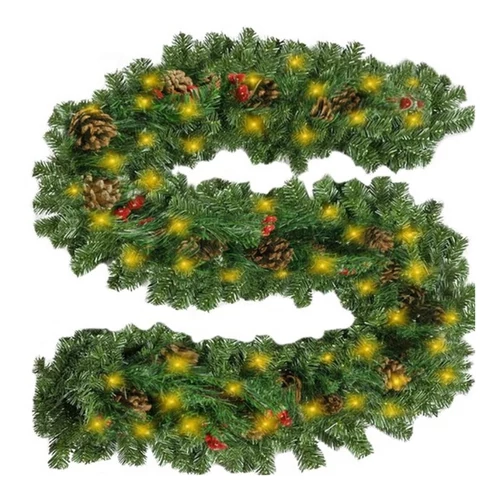Karácsonyi dekorációs girland 270 cm, 50 LED – meleg fehér 00022322