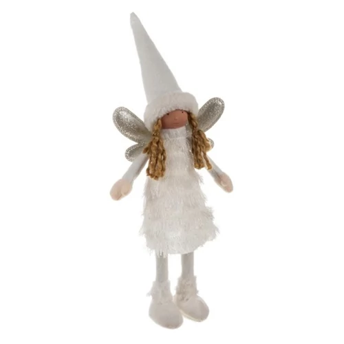 Karácsonyi angyal figura csillogó szárnyakkal, 40 cm 00022342