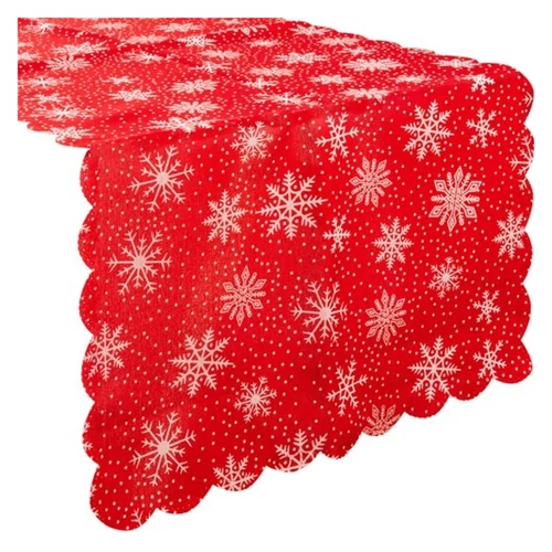 Karácsonyi asztali futó hópehely mintával, 150 × 35 cm 00022788
