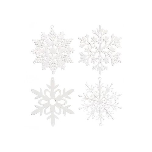 40 részes fehér karácsonyfadísz szett – 10 cm BSN59