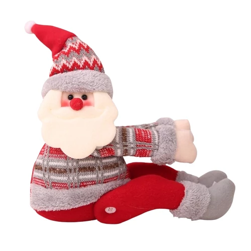 Karácsonyi manó Mikulás dekoráció tépőzárral – norvég mintás 34cm KSN38