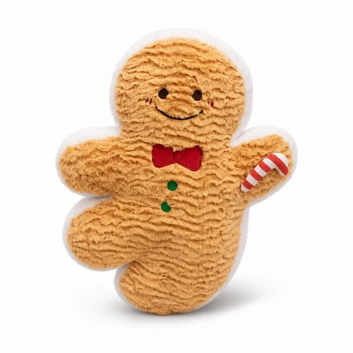 Mézeskalács figura formájú karácsonyi díszpárna – bársonyhatású 45cm PDS17