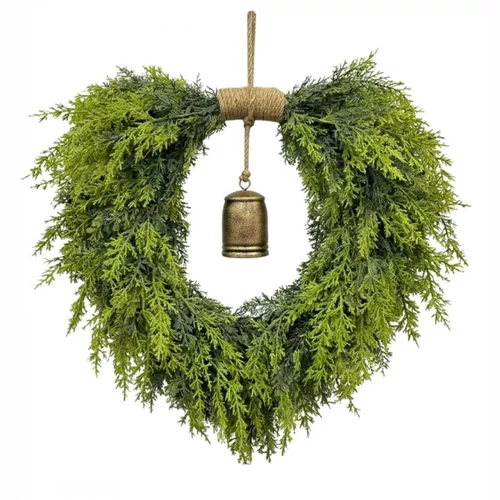 Élethű műfenyő karácsonyi ajtókoszorú – 50cm WSN31