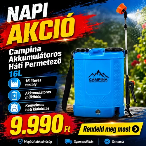 Campina Akkumulátoros Háti Permetező (16L) CLS-16AB