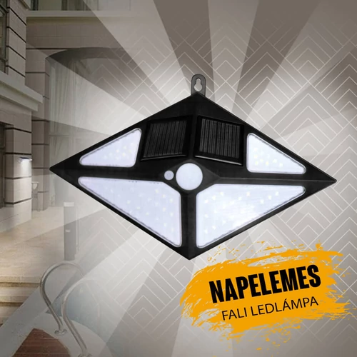 Napelemes fali led lámpa mozgásérzékelővel CF-8090
